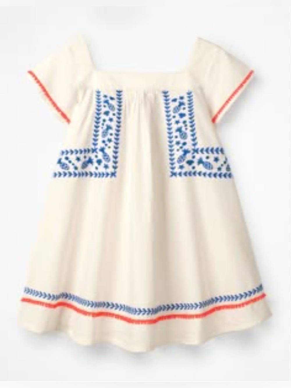 Boden Pineapple Embroidered Kaftan 13-14 Years